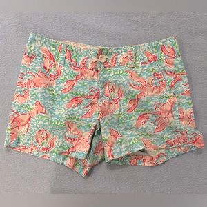 Lilly Pulitzer Lobster Shorts, Size 4 🦞